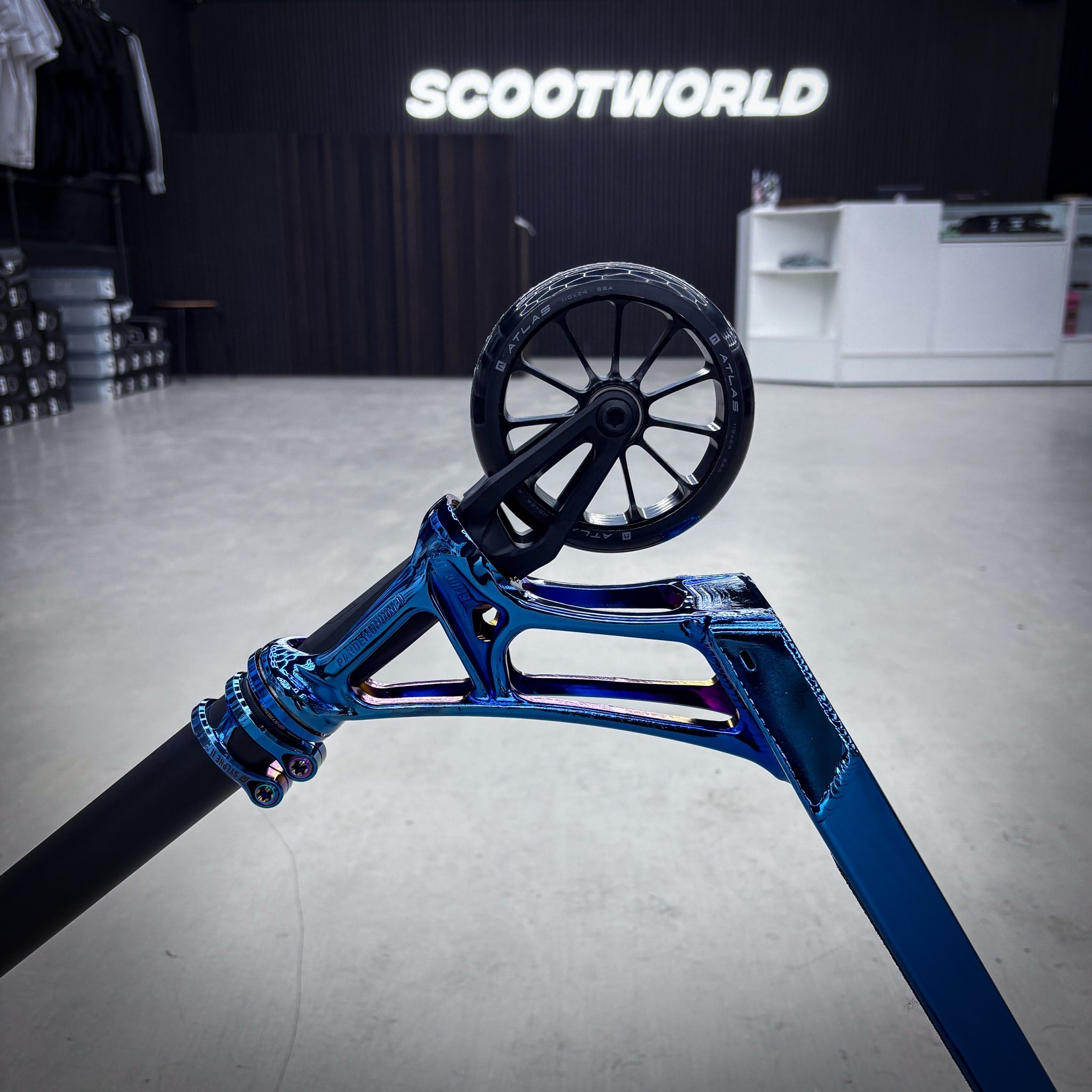 Ethic Blue Chrome Lux Custom Løbehjul - Blue Chrome-ScootWorld.dk