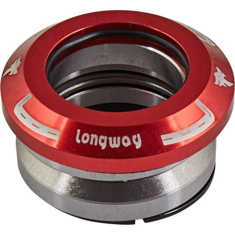 Longway Integrated Headset Løbehjul - Red-ScootWorld.dk