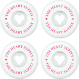 Heart Supply Clean Heart 99A Skateboard Hjul 4-Pak - White/Pink-ScootWorld.dk