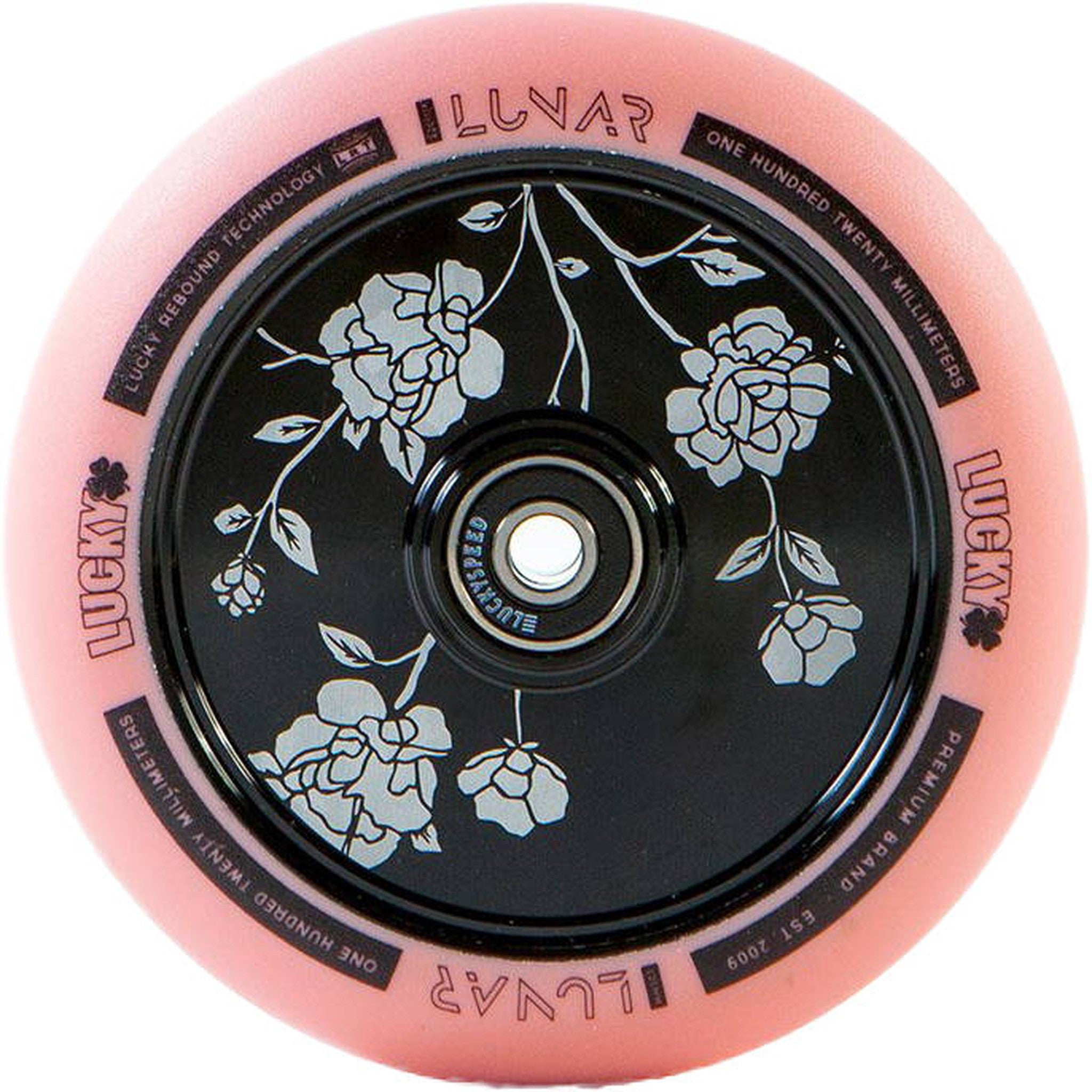 Lucky Lunar 120mm Hjul Til Løbehjul - Zephyr Black/Pink-ScootWorld.dk