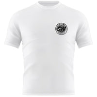 ScootWorld Small Chest Batch Logo Tshirt - White-ScootWorld.dk