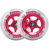 Proto X Centrano Plasmas Stunt Scooter Wheels 2-Pack - Clear On Red